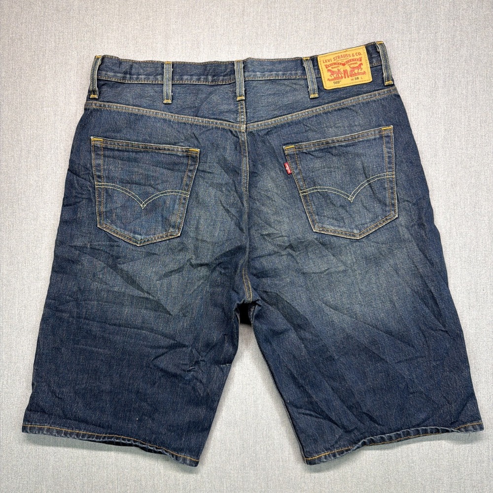 Levi's 569 Denim Jean Shorts‎ Mens 38 Blue Relaxed Fit 12" Inseam Bermuda 39x12